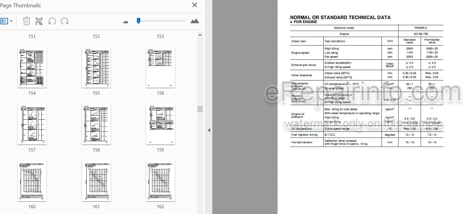 Photo 3 - Komatsu PW95R-2 Shop Manual Hydraulic Excavator WEBM001800 SN 21D0200001-