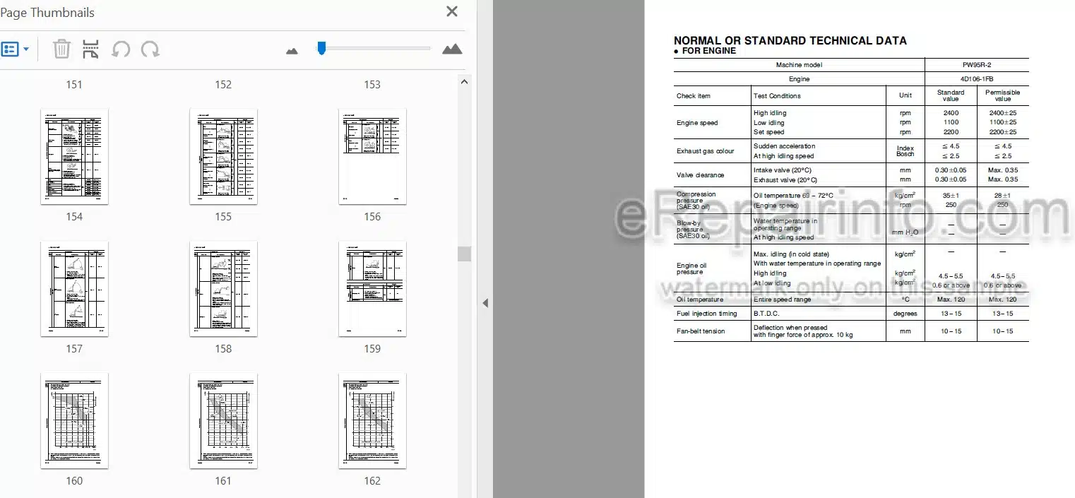 Photo 3 - Komatsu PW95R-2 Shop Manual Hydraulic Excavator WEBM001800 SN 21D0200001-