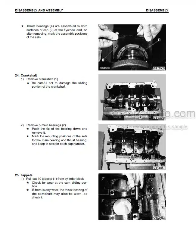 Photo 3 - Komatsu S4D95LE-3 Service Manual Diesel Engine For Komatsu Forklift Truck SM206