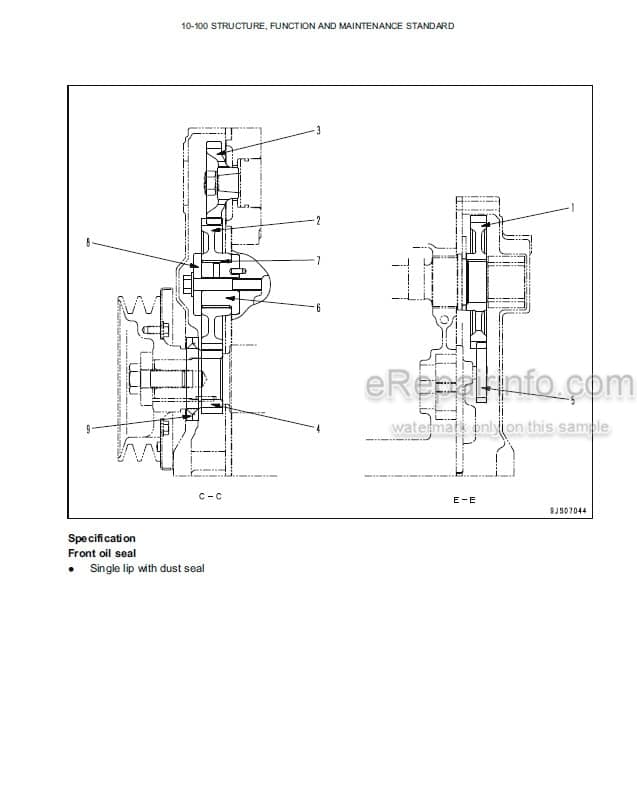 Photo 5 - Komatsu SAA4D95LE-5-A Service Manual Engine For Forklift Truck SM204
