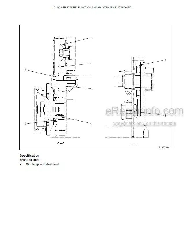 Photo 5 - Komatsu SAA4D95LE-5-A Service Manual Engine For Forklift Truck SM204