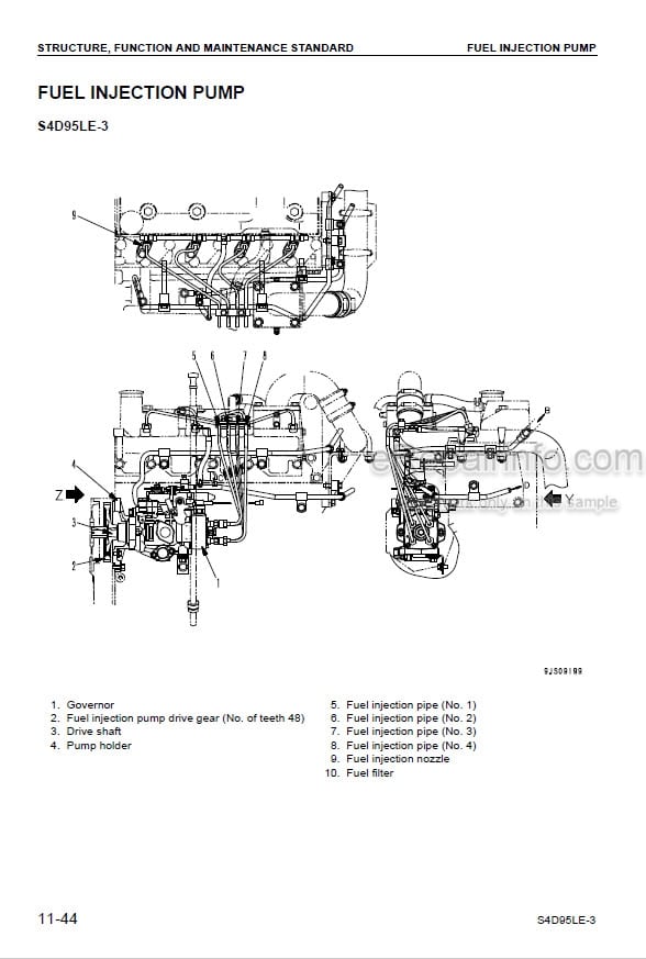 Photo 5 - Komatsu SAA4D95LE-5 S4D95LE-3 Shop Manual Diesel Engine For Komatsu Lift Truck 4D95LE-BE4