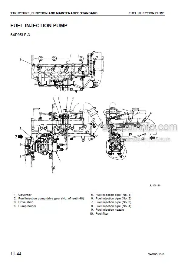 Photo 5 - Komatsu SAA4D95LE-5 S4D95LE-3 Shop Manual Diesel Engine For Komatsu Lift Truck 4D95LE-BE4