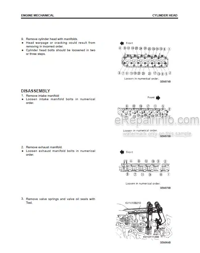 Photo 11 - Komatsu TB42 Shop Manual Gasoline Engine For Komatsu Forklift SM039