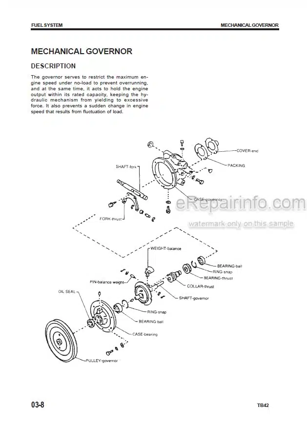 Photo 5 - Komatsu TB42 Shop Manual Gasoline Engine For Komatsu Forklift SM039