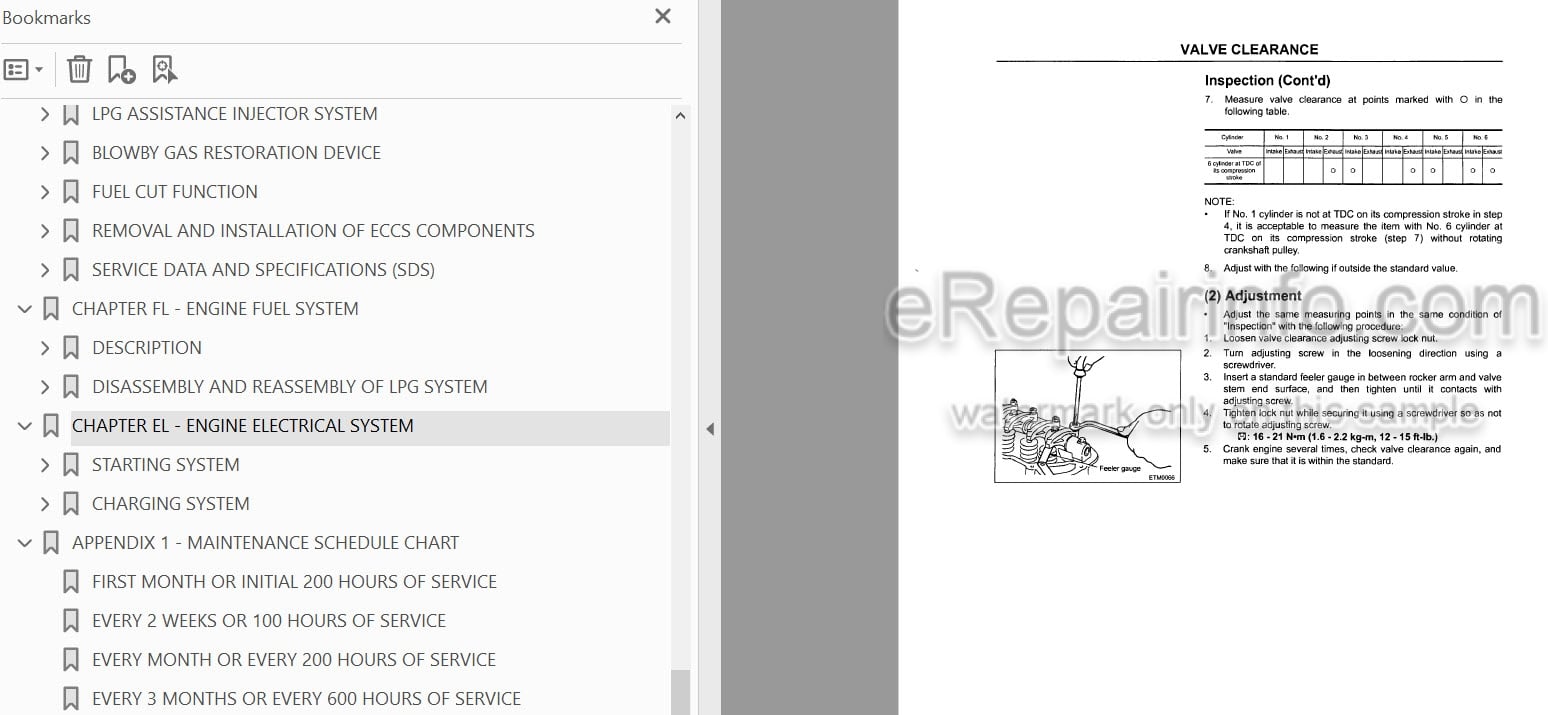 Photo 5 - Komatsu TB45E Service Manual For Komatsu Forklift Truck Engine SM127 SN 064005-