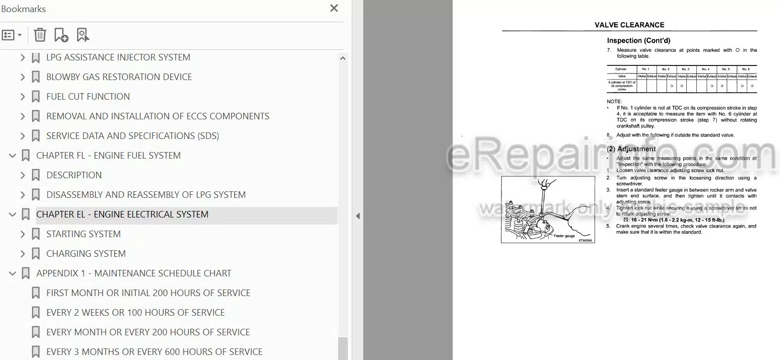 Photo 5 - Komatsu TB45E Service Manual For Komatsu Forklift Truck Engine SM127 SN 064005-
