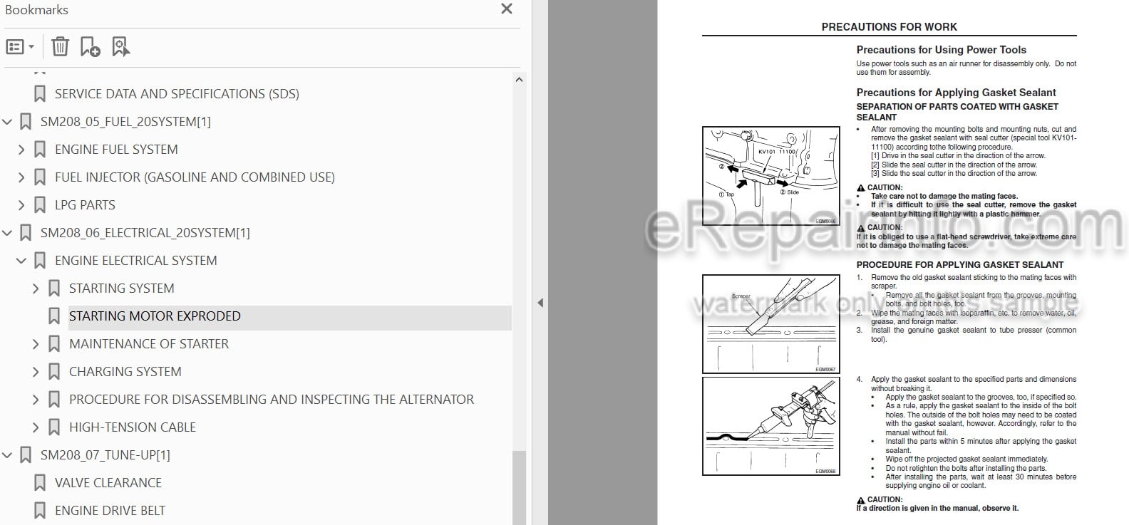 Photo 4 - Komatsu TB45 Service Manual Gasoline Engine ECU For Komatsu Forklift SM208