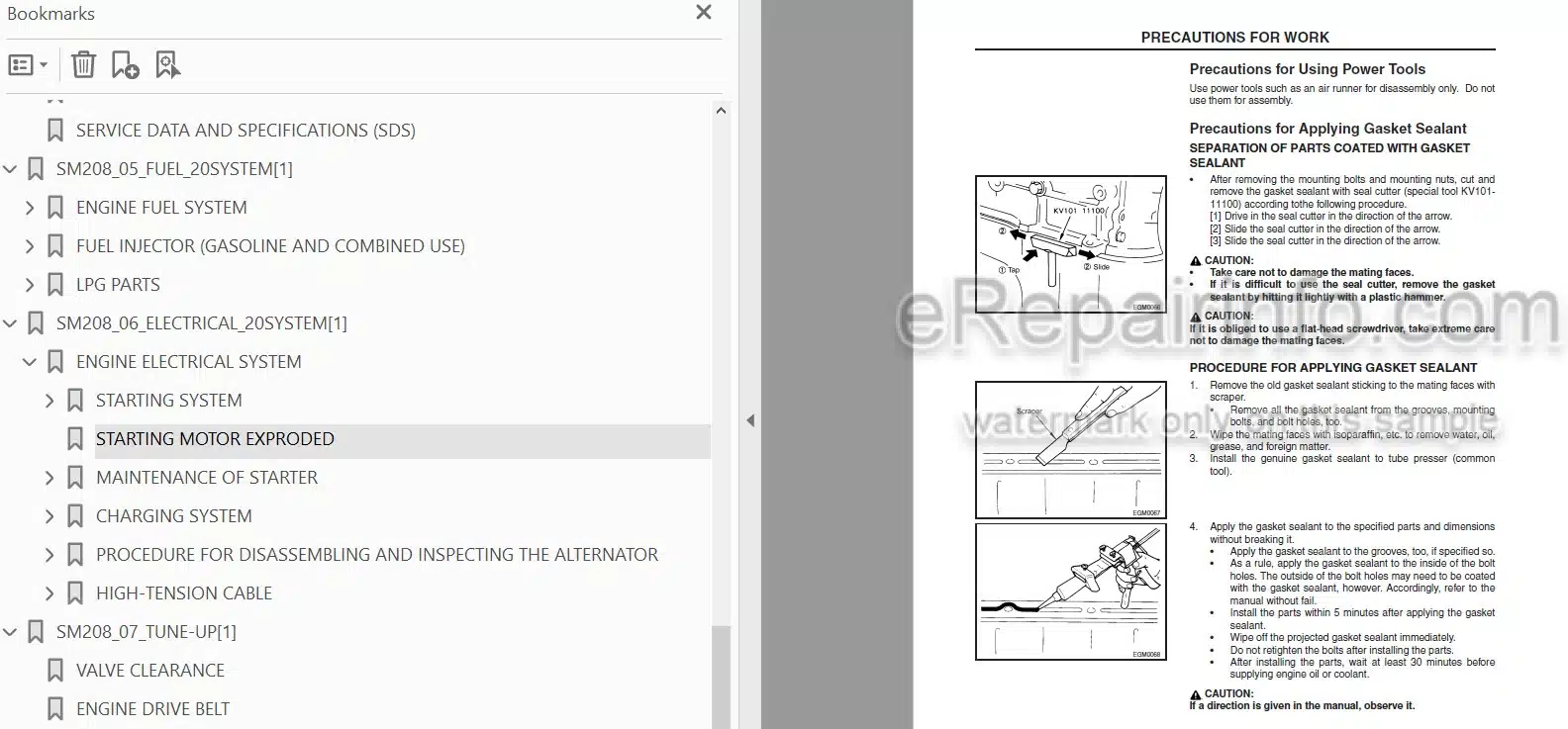 Photo 4 - Komatsu TB45 Service Manual Gasoline Engine ECU For Komatsu Forklift SM208