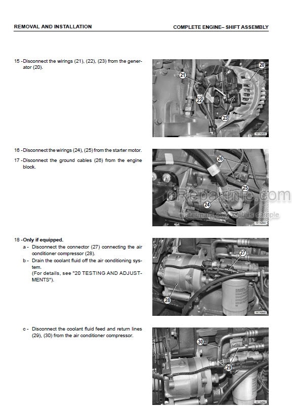 Photo 6 - Komatsu WH609-1E0 WH613-1E0 WH713-1E0 WH714H-1E0 WH716-1E0 Shop Manual Telescopic Handler WEBM008500