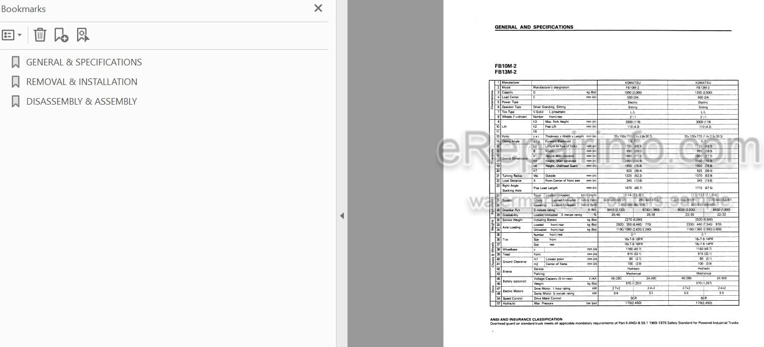 Photo 4 - Komatsu XXAM Service Manual Forklift Truck SM018