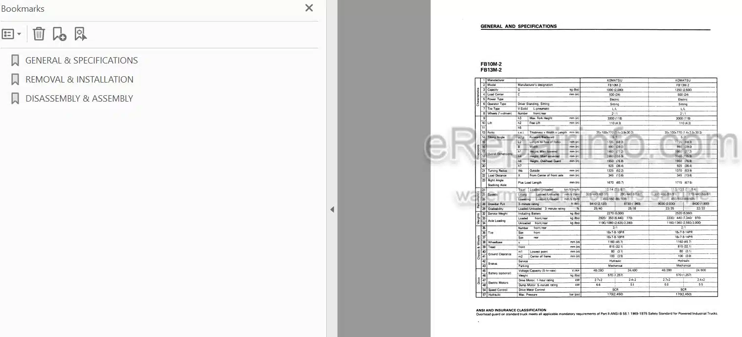 Photo 4 - Komatsu XXAM Service Manual Forklift Truck SM018