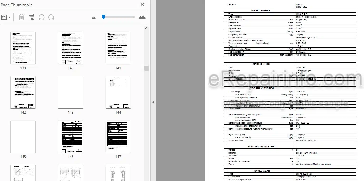 Photo 4 - Liebherr LR622 LR632 Series 2 Litronic Service Manual Crawler Loader TM1945