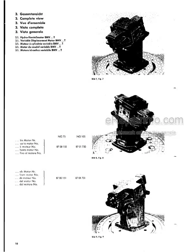 Photo 2 - Linde 655C-BMV135 755C-BMV186 950C-BMV260 1050C-BMV186HF Repair Manual Hydrostatic Motor TM2225