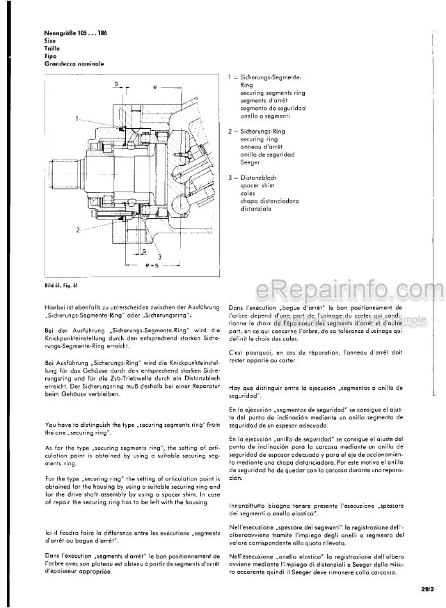 Photo 4 - Linde 655C-BMV135 755C-BMV186 950C-BMV260 1050C-BMV186HF Repair Manual Hydrostatic Motor TM2225