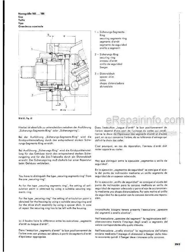 Photo 4 - Linde 655C-BMV135 755C-BMV186 950C-BMV260 1050C-BMV186HF Repair Manual Hydrostatic Motor TM2225