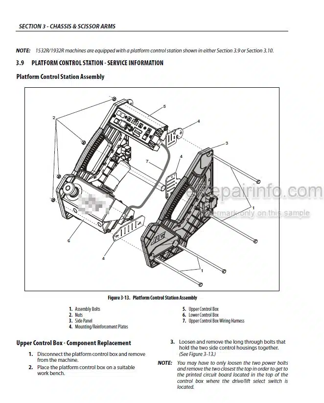 Photo 5 - JLG 1532R 1932R Service And Maintenance Manual Scissor Lift 3121745