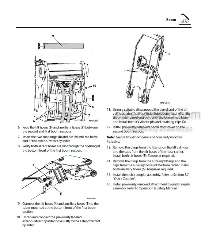 Photo 3 - JLG 1644 1732 7013H 8010H PVC 1911 2005 Service Manual Telehandler 31211378