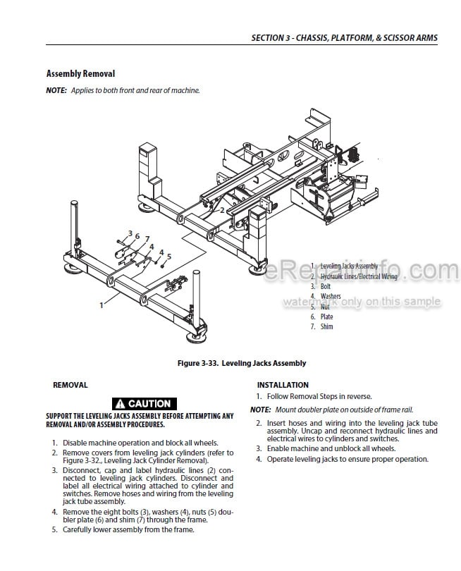 Photo 5 - JLG 330LRT 430LRT Service And Maintenance Manual Scissor Lift 3121758