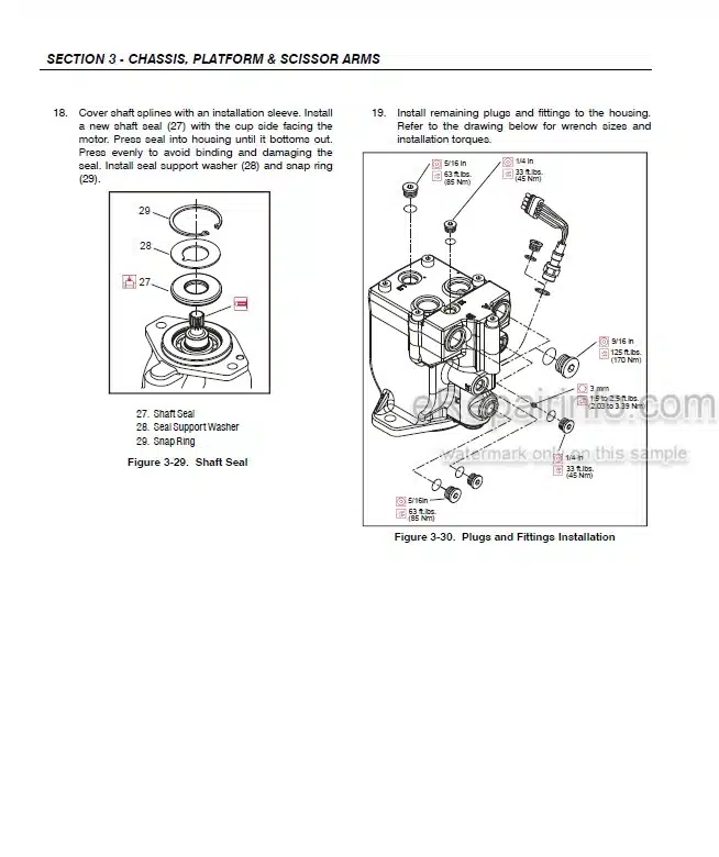 Photo 6 - JLG 3394RT 4394RT Service And Maintenance Manual Scissor Lift 3121249 SN 0200191606 to Present And Others