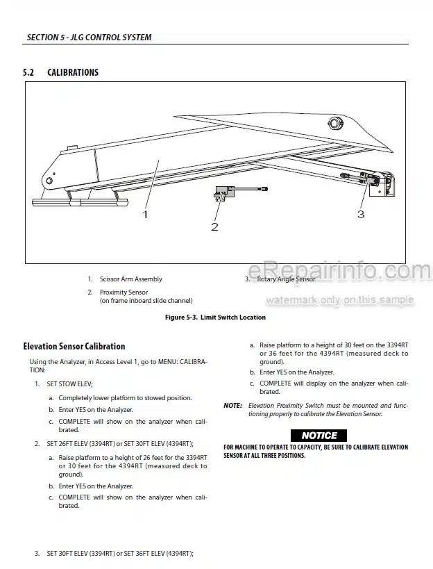 Photo 5 - JLG 3394RT 4394RT Service And Maintenance Manual Scissor Lift 3121642 SN 0200239053 to Present