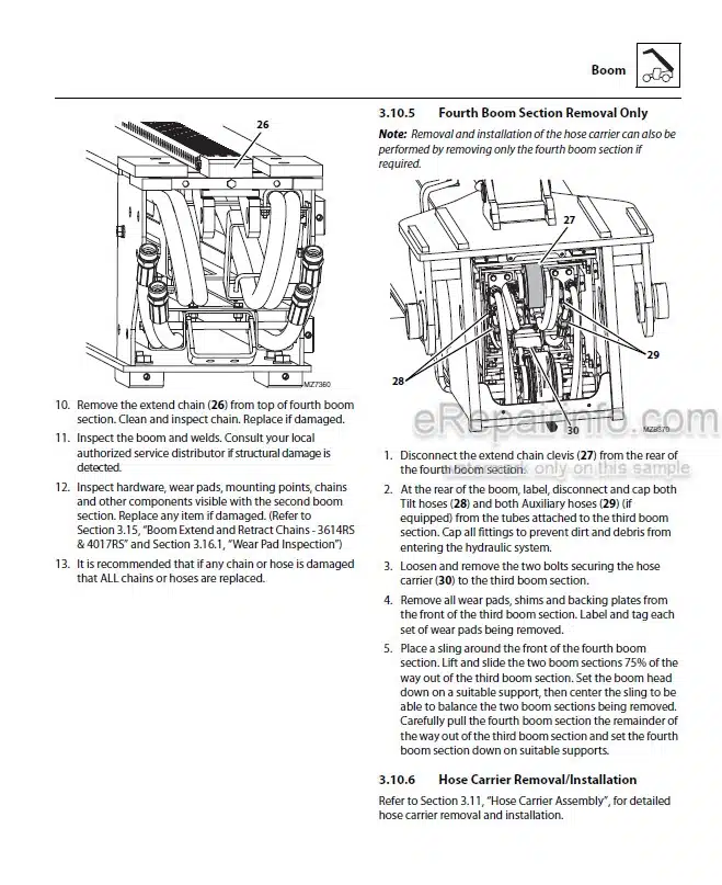 Photo 7 - JLG 3614RS 4017RS PVC 1911 2005 Service Manual Telehandler 31211337