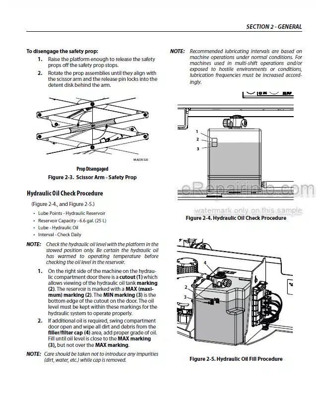 Photo 7 - JLG 3394RT 4394RT Service And Maintenance Manual Scissor Lift 3121642 SN 0200239053 to Present