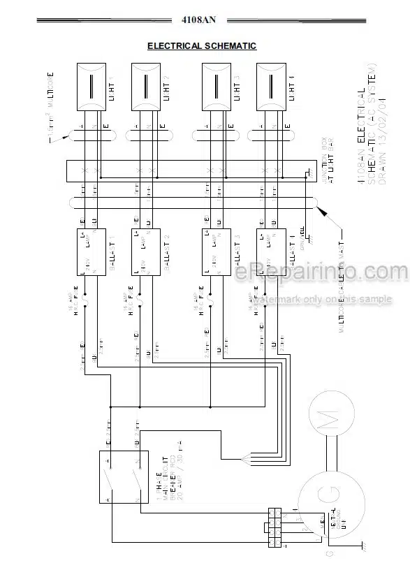 Photo 4 - JLG 4108AN Service And Maintenance Parts And Supplement Manual Lighting Tower 1734150