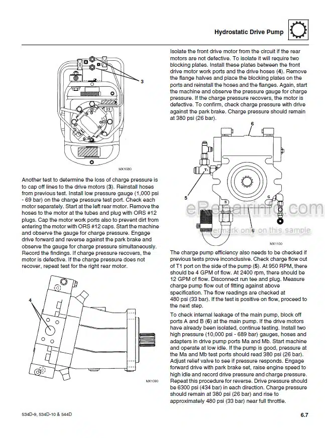 Photo 12 - JLG 534D-9 534D-10 544D Service Manual Telehandler 31200170