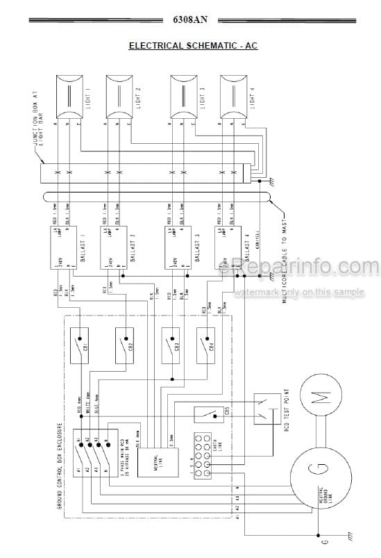 Photo 3 - JLG 6308AN Service And Maintenance Parts Manual Lighting Tower 1730961