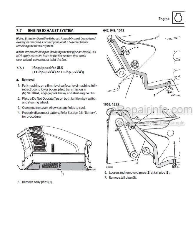 Photo 11 - JLG 642 742 943 1043 1055 1255 Service Manual Telehandler 31211033