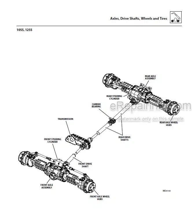 Photo 5 - JLG 642 742 943 1043 1055 1255 Service Manual Telehandler 31211033