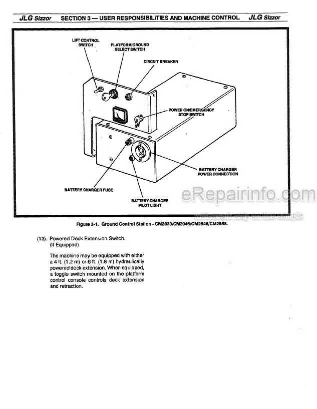 Photo 7 - JLG CM1432 To CM2558 Service Maintenance Operators Safety Parts Manual Scissor Lift 3120809