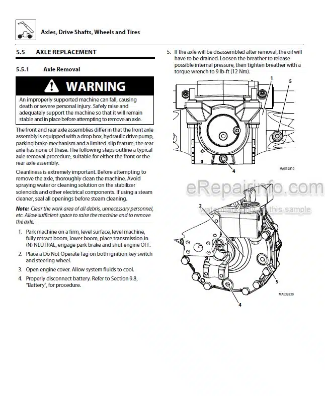 Photo 7 - JLG G5-18A PVC 1911 2005 Service Manual Telehandler 31211363