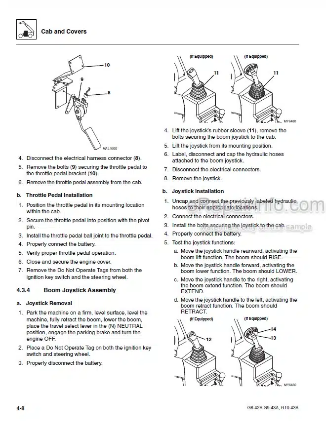 Photo 7 - JLG G5-18A Service Manual Telehandler 31211325