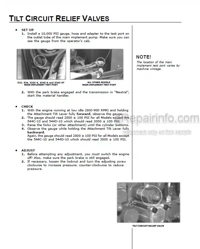 Photo 2 - JLG Gradall 522 524 532C-6 534C-6 Service Owner And Operation Manual Telehandler 9112-4116