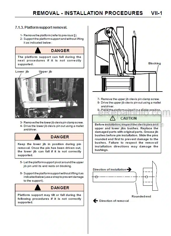 Photo 5 - JLG Grove Toucan 860 Service Manual Mast Boom Lift MA0100-03