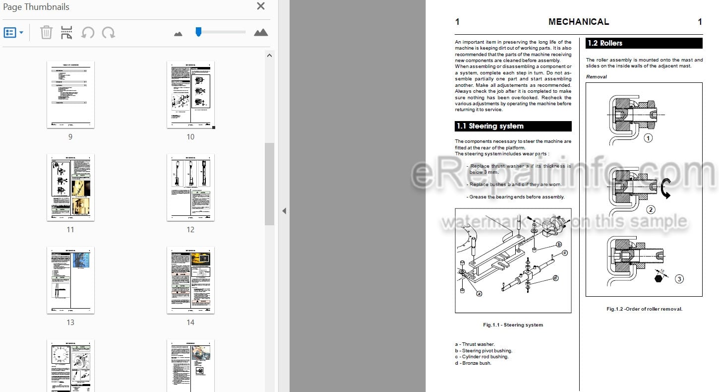 Photo 3 - JLG Grove Toucan 860 Service Manual Mast Boom Lift MA0100-03