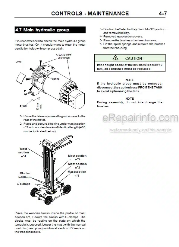 Photo 11 - JLG Grove VM2639E Service Manual Mast Boom Lift MA0179-00 USA Model