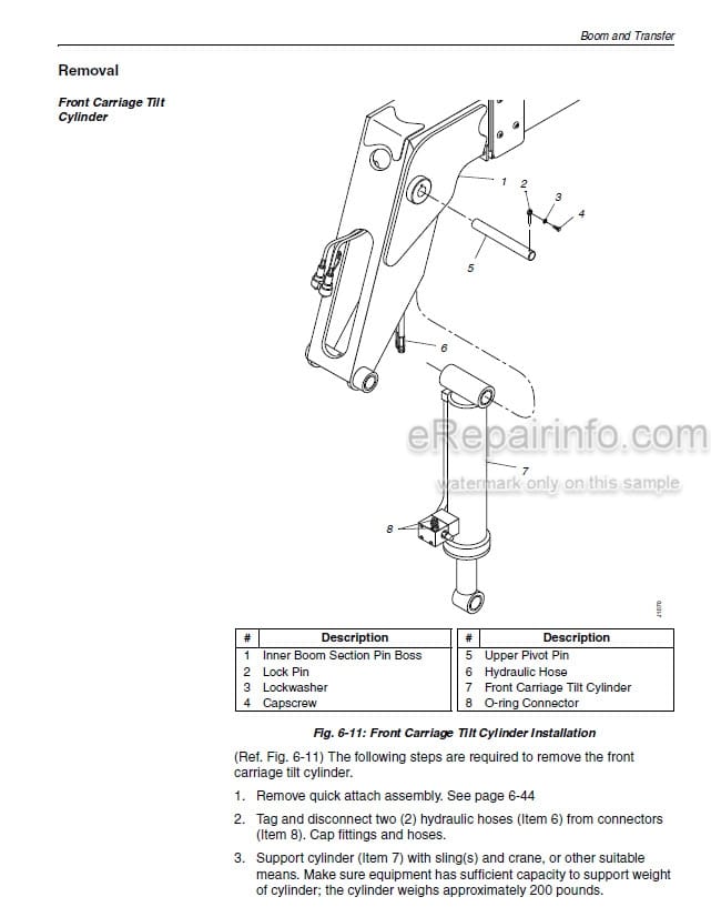 Photo 7 - JLG Lull 644 844 1044 Service And Maintenance Manual Telehandler 10709970