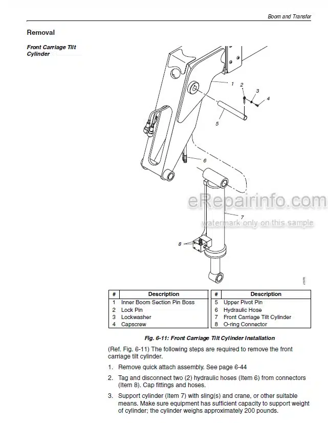 Photo 1 - JLG Lull 1044C-54 Series II Service Manual Telehandler 31200079