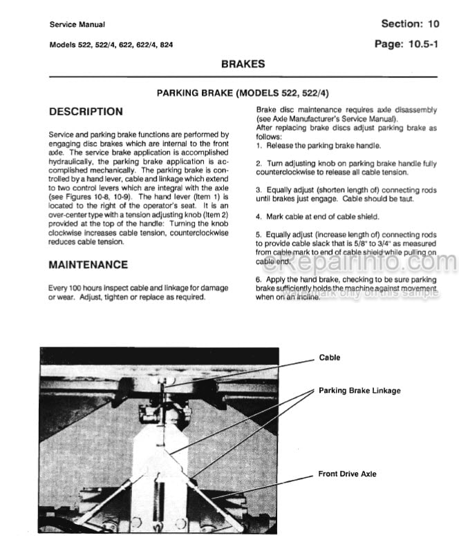Photo 4 - JLG Lull 522 522-4 622 622-4 824 Service And Maintenance Manual Telehandler 10709972