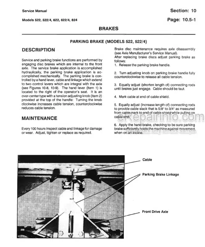 Photo 4 - JLG Lull 522 522-4 622 622-4 824 Service And Maintenance Manual Telehandler 10709972