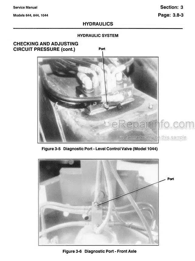 Photo 5 - JLG Lull 644 844 1044 Service And Maintenance Manual Telehandler 10709970