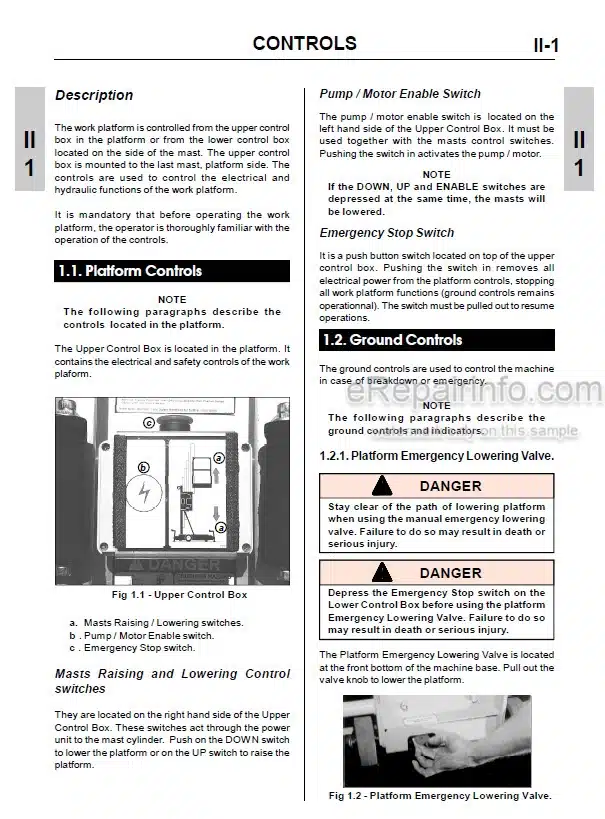 Photo 3 - JLG P20AC To P30DC Service Manual Mast Boom Lift MA0109-07 USA Models