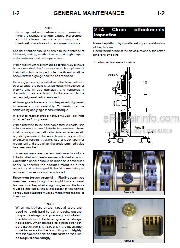 Photo 5 - JLG P20AC To P40DC Service Manual Mast Boom Lift MA0119-07