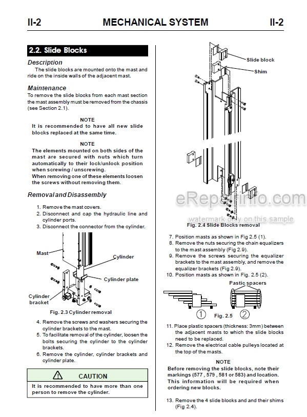Photo 3 - JLG P20AC To P30DC Service Manual Mast Boom Lift MA0129-05 Australia New Zealand Models