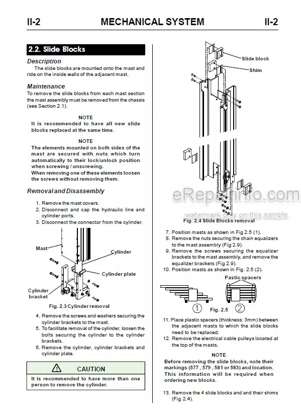 Photo 3 - JLG P20AC To P30DC Service Manual Mast Boom Lift MA0129-05 Australia New Zealand Models