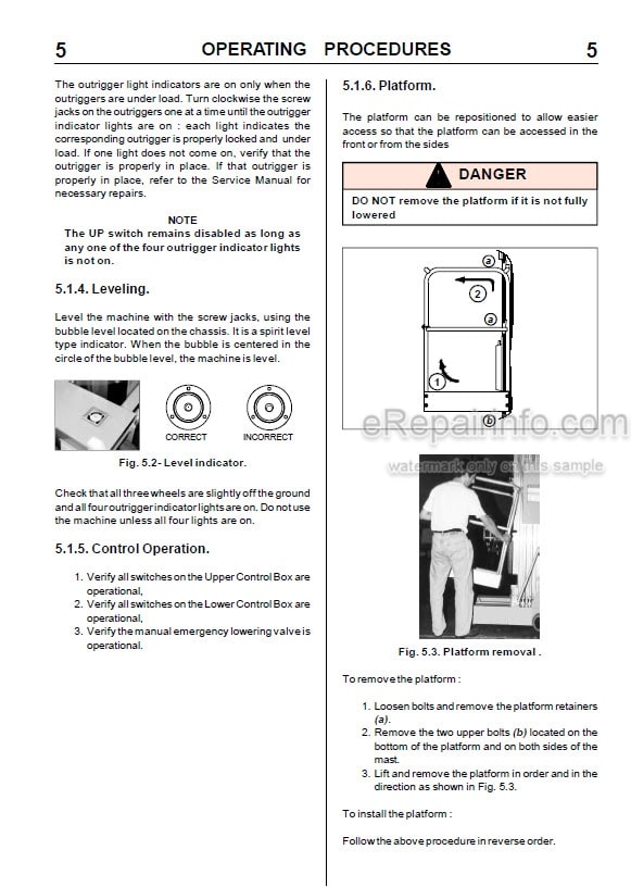 Photo 6 - JLG P20AC To P40DC Operators And Safety Handbook Mast Boom Lift