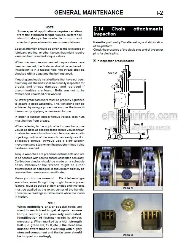 Photo 6 - JLG P20AC To P40DC Service Manual Mast Boom Lift MA0119-07